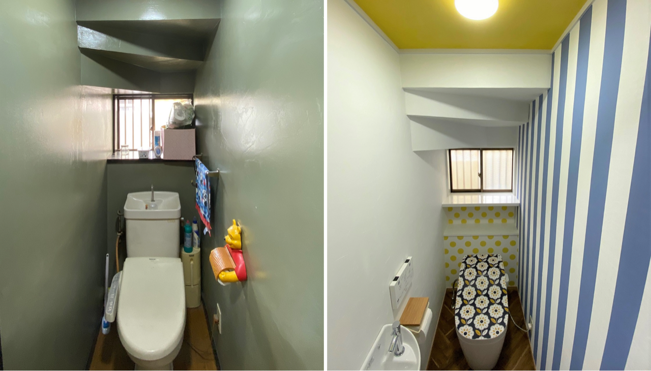 ｃｕｔｅで明るいトイレデザイン Kawaya Design 石和設備工業